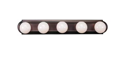Volume Lighting 5-Light Antique Bronze Makeup Hollywood Bath Vanity Light Bar - Image 1 of 2