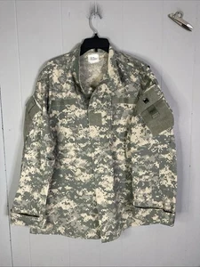 US Army Combat Uniform Jacket Mens Large Long Ripstop Zip Up ACU Camo 26x30 - Picture 1 of 10