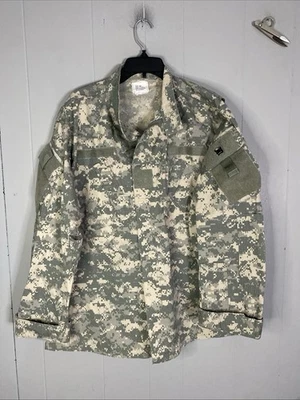 US Army Combat Uniform Jacket Mens Large Long Ripstop Zip Up ACU Camo 26x30 - Image 1 of 4