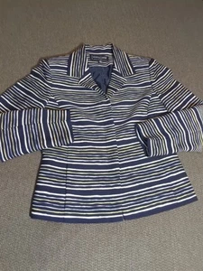 Kasper & Company Women's Blazer | Size 8P | Stylish Striped Blazer - Picture 1 of 23