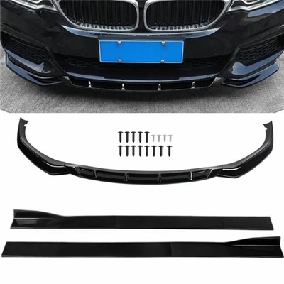 For BMW 5 Series G30 G31 540i M Sport 2017-2019 Front Bumper Lip + Side Skirts Foto 1 de 4