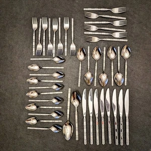Oneida Community Madrid Flatware Stainless No Black Accent Serving 43 Pc - Picture 1 of 15