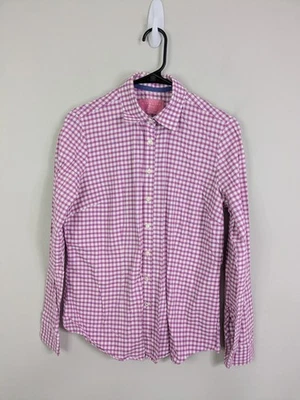 Charles Tyrwhitt Top Women's 10 Purple Button Up Long Sleeve Gingham Cotton - Image 1 of 4