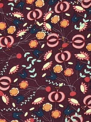 Leggings Lularoe OS - NUEVOS SIN ETIQUETAS - Patrón Geométrico Floral - Púrpura, Azul Marino, Como Nuevo, Rosa Foto 1 de 3