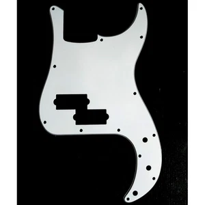 Pickguard Precision Basse Blanc 3ply. P-Bass® USA - pots holes 10mm - Picture 1 of 4
