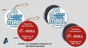 PARKWAY CENTER MALL Ornament / Magnets Vintage Defunct Shopping Dead Pittsburgh - Picture 1 of 1
