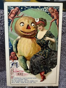 HALLOWEEN POSTCARD JOHN WINSCH C34 - Picture 1 of 2