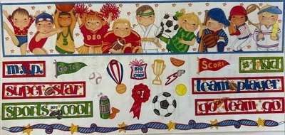 SPORTS Stickers(20pc)Borders •Game•Player•Team•Football•Gold Metals•Card Making• Foto 1 de 4