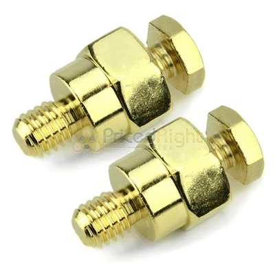 2 Pack Gold Plated Short Side Post Mount GM GMC Battery Terminal Tap Set - Image 1 of 4