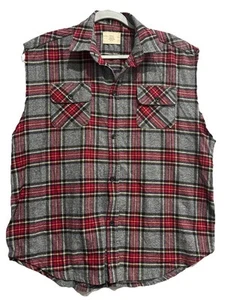 FOG Fear of God Flannel Shirt Collection Two Men Small Red Blue Plaid Cotton Raw - Picture 1 of 15