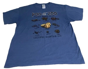 Poo at the Zoo: 'Who Dung It?!' Cheyenne Mountain Zoo Shirt Poop Large 20x26.5 - Picture 1 of 6