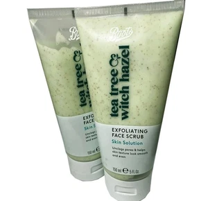 2x Boots Tea Tree & Witch Hazel Exfoliating Face Scrub 150ml = 300ml SEALED - Picture 1 of 1