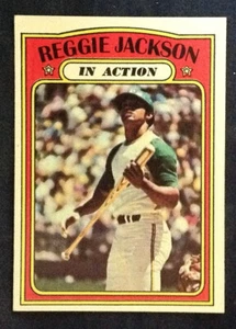 1972 #436 Reggie Jackson in Aktion Topps Baseball EX-EX-MT $ 2 Versand - Bild 1 von 2