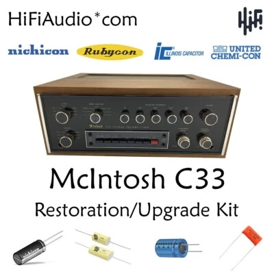 McIntosh C33 preamplificador restauración recapitulación reparación actualización reconstrucción kit condensador Foto 1 de 4