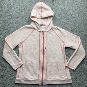 T by Talbots Hoodie Womens Petite Large Pink Heathered Pullover Sweatshirt - Picture 1 of 7