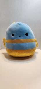 Squishmallows Adopt Me! Queen Bee 14 Inch Blue Gold Glittery Shiny 2023 Kellytoy - Picture 1 of 7