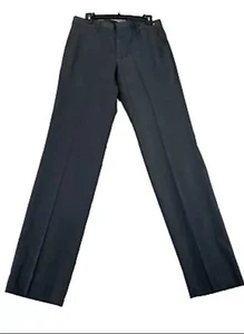 Berle Mens Dress Pants Size 33 R Dark Gray Flat Front NEW - Picture 1 of 13