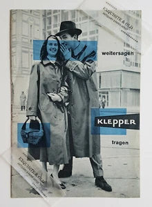Weitesagen Klepper tragen Rosenheim Mantel Werbung Reklame Ephemera Mode Vintage - Picture 1 of 5