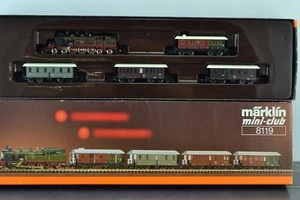Marklin 8119 KPEV 4-6-4 Steam Locomotive Nostalgic Passenger Car Set Z Scale - Picture 1 of 8