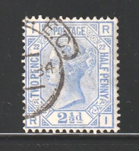 Great Britain, Scott #82, Plate 22, Used, F, 2½p Victoria, 1881, CDS Cancel - Picture 1 of 2