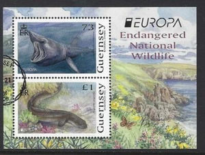 GUERNSEY 2021 ENDANGERED WILDLIFE MINIATURE SHEET FINE USED - Picture 1 of 1