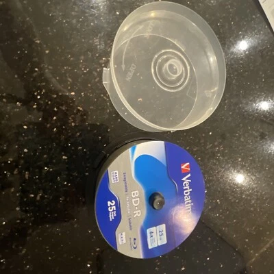 Verbatim BD-R 25 GB 6X Speed Spindle  cd, Open Box, Unused - Image 1 of 4