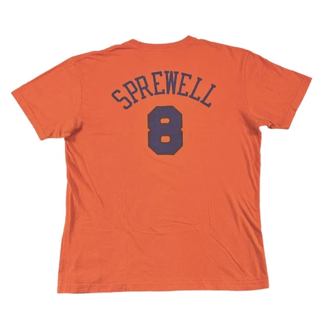 Mitchell & Ness New York Knicks Latrell Sprewell T Shirt Jersey Style Size Large Cover