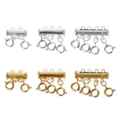 Multi Strand Clasps Lobster Clasp Layered Necklace Clasp Tube Lock - Image 1 of 4