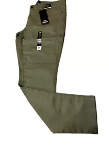 Jordache Super Skinny Stretch Crop Ankle Capri Jegging Khaki Pants Olive Size 16 - Picture 1 of 8