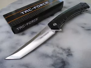 Tac-Force Sleek Tanto Assisted Open Pocket Knife 2 Way Pocket Clip Folder 2005BK - Picture 1 of 8