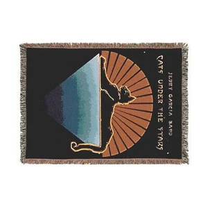 Jerry Garcia Banda Gatos bajo las estrellas Grateful Dead Bohemia Manta tejida - Imagen 1 de 13