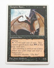 Magic The Gathering MTG Alpha Cut 4th Edition Vampire Bats TCG Card Rare Miscut