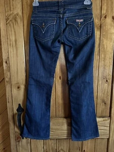 HUDSON womens flap pocket signature bootcut jeans size 24 stretch med dark wash - Picture 1 of 4