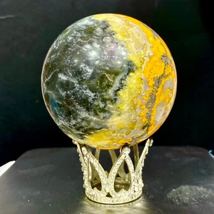 1.2LB Natural Bumblebee Jasper Quartz Crystal Sphere Ball Reiki Stone Healing - Imagen 1 de 15