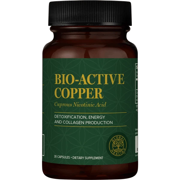 Global Healing Cu1 Suplemento de Cobre Microactivado - Soporte Desintoxicación 30 Cápsulas Foto 1 de 4