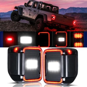 2X For Jeep Gladiator JT 2020-2022 Smoke Lens Tail Light Running Light Reversing - Picture 1 of 12