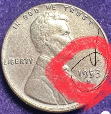 1953-S 1C BN Lincoln Cent - Image 1 of 4