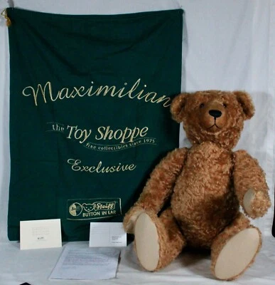 RARE 2003 HUGE 32" TALL STEIFF MAXIMILIAN LE #01112 MOHAIR TEDDY BEAR + BAG - Image 1 of 4