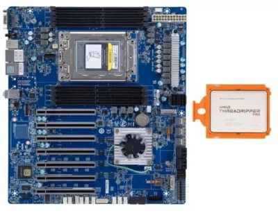 AMD Ryzen Threadripper PRO 5975WX CPU W/ Gigabyte MC62-G41 Motherboard Mainboard - Image 1 of 4