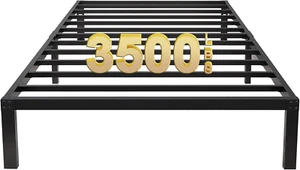 14 Inch Tall 3500Lbs Heavy Duty Metal Bed Frame/With Storage/Mattress Foundation - Picture 1 of 7