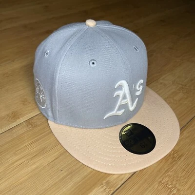 New Era 59FIFTY Oakland Athletics 1987 ASG Gray/Peach Fitted 6 7/8 Hat A's MLB - Image 1 of 4