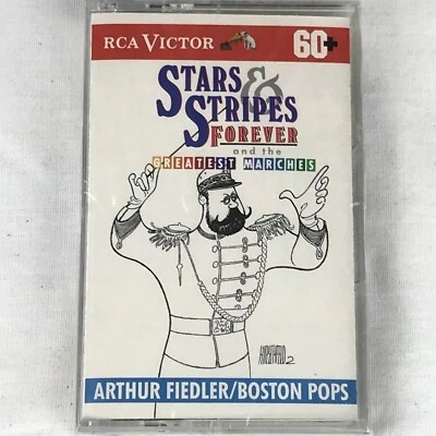 Stars Stripes Forever Greatest Marches Arthur Fiedler Boston Pops  Cassette Tape - Image 1 of 2
