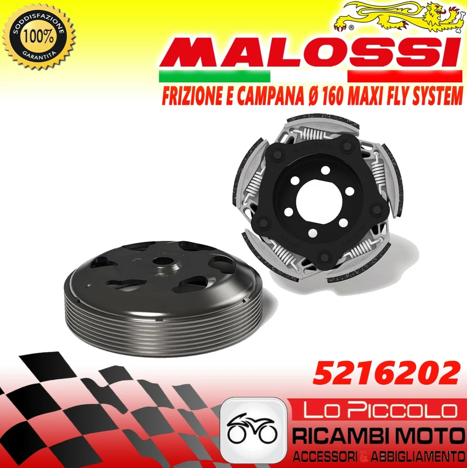 MALOSSI KIT FRIZIONE + CAMPANA FLY PIAGGIO BEVERLY 400 500 TOURER CRUISER