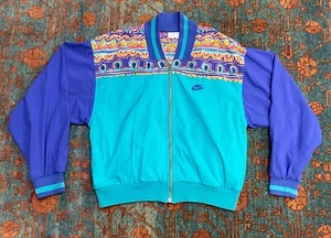 vintage 80s Nike gray tag WINDBREAKER RARE ALL OVERPRINT size small  - Picture 1 of 6