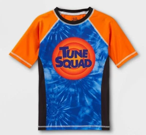 Sz 4-14 Space Jam 2 Swimsuit Rash Guard Swim Shirt Boy's Tune Squad New Legacy - Picture 1 of 3