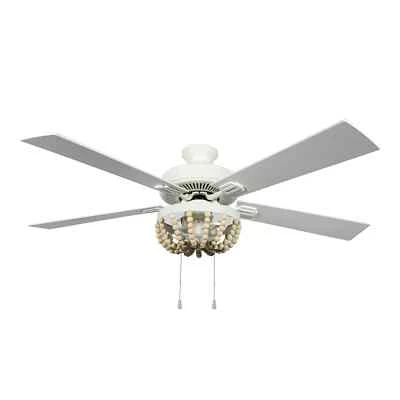 August 52 in. LED Indoor Cream Ceiling Fan with Light - Image 1 of 4