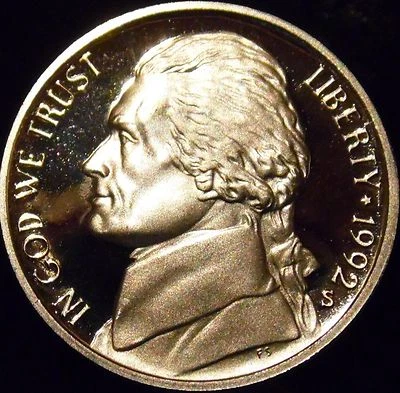 1992-S Jefferson Nickel Gem Proof Uncirculated - Image 1 of 2