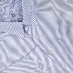 Brooks Brothers Shirt Mens Large 16.5 33 Regular Supima Cotton Stretch Stripe - Picture 1 of 11
