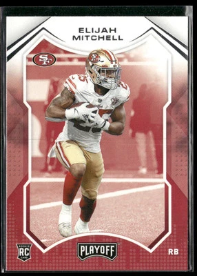 2021 Panini Playoff #292 Eli Mitchell San Francisco 49ers Rookie Football Card - Image 1 of 2