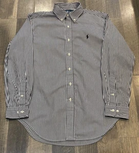 Polo Ralph Lauren Herren Hemd weiß/grau 14,5 32/33 Slim Fit pflegeleicht gestreift - Bild 1 von 5